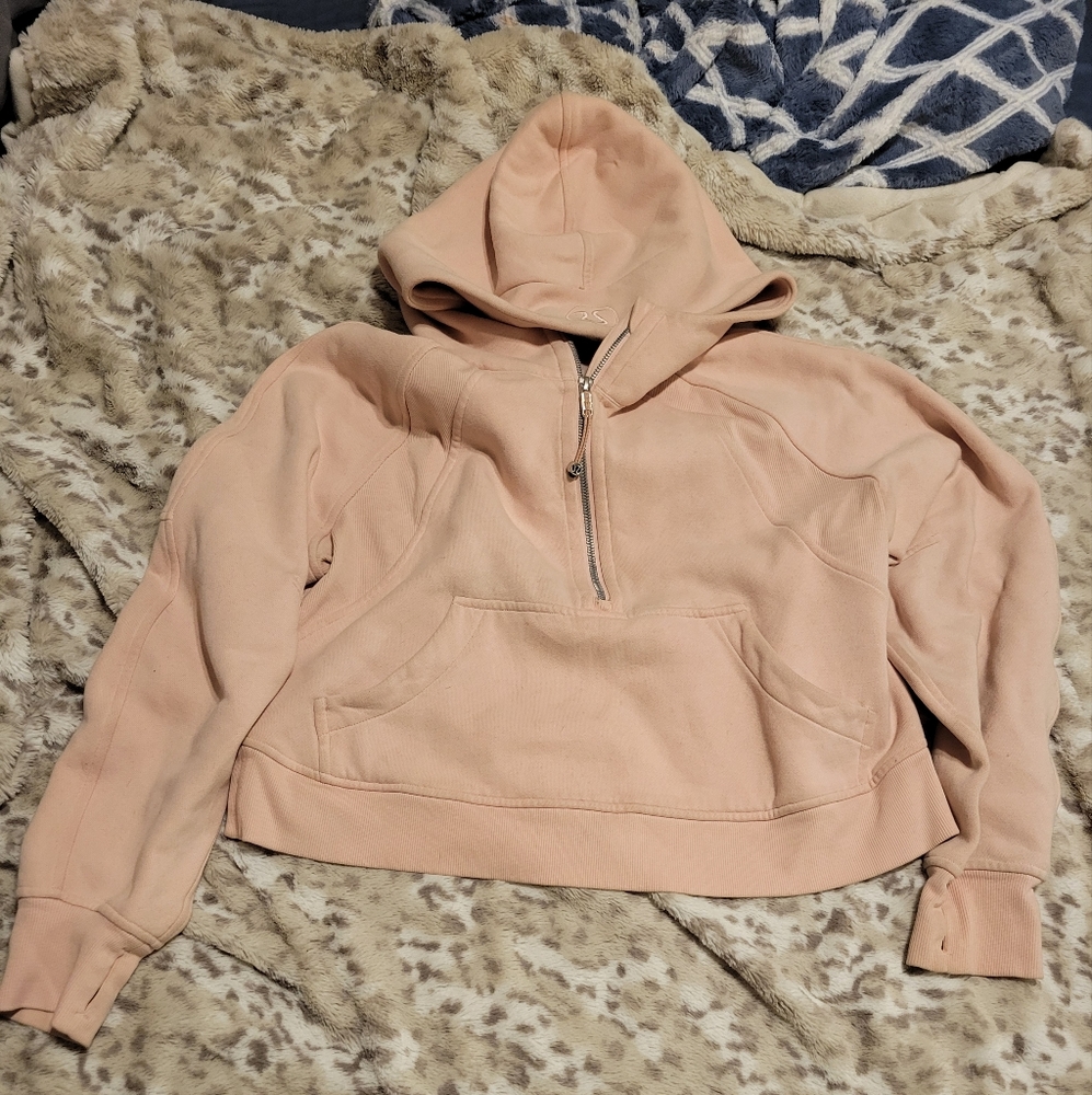 Lululemon Scuba Half Zip Hoodie Pink Mist